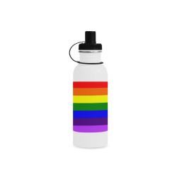 Rainbow Flag (Gay Pride - LGBTQIA+) Manchester Sports Bottle(22OZ)