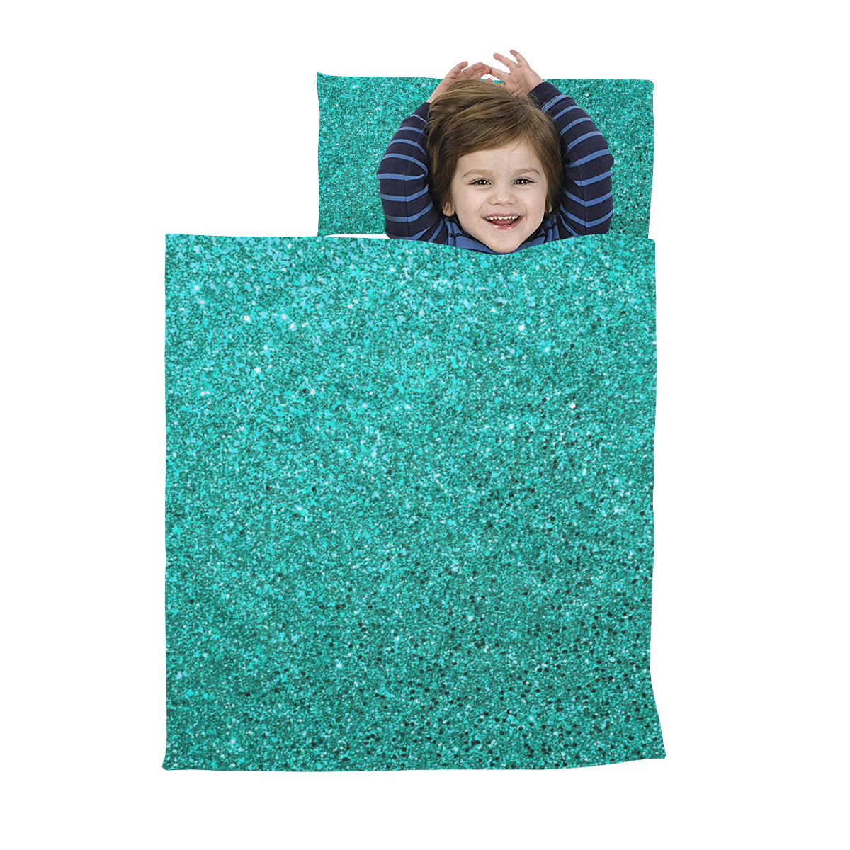 aqua glitter Kids' Sleeping Bag