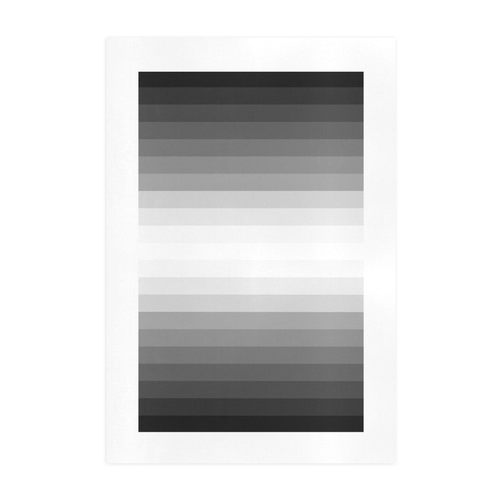 Grey, black, white multicolored stripes Art Print 19‘’x28‘’