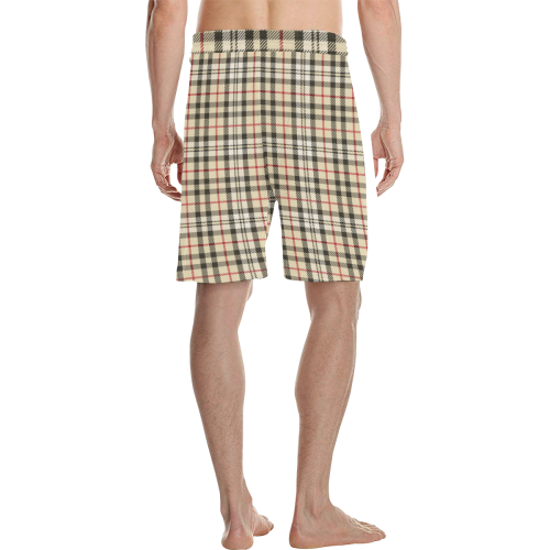 STRIPES LIGHT BROWN Men's All Over Print Casual Shorts (Model L23)
