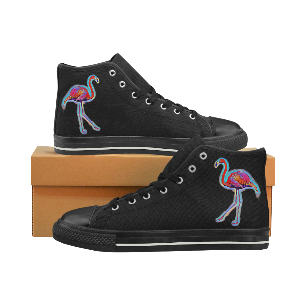 Flamingo Men’s Classic High Top Canvas Shoes (Model 017)