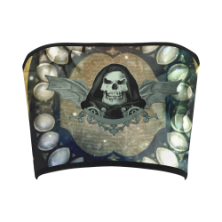 Awesome scary skull Bandeau Top