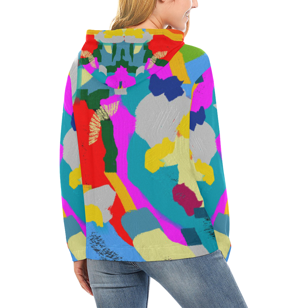 CONFETTI NIGHTS 3 All Over Print Hoodie for Women (USA Size) (Model H13)