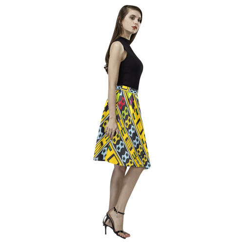 Shapes rows Melete Pleated Midi Skirt (Model D15)
