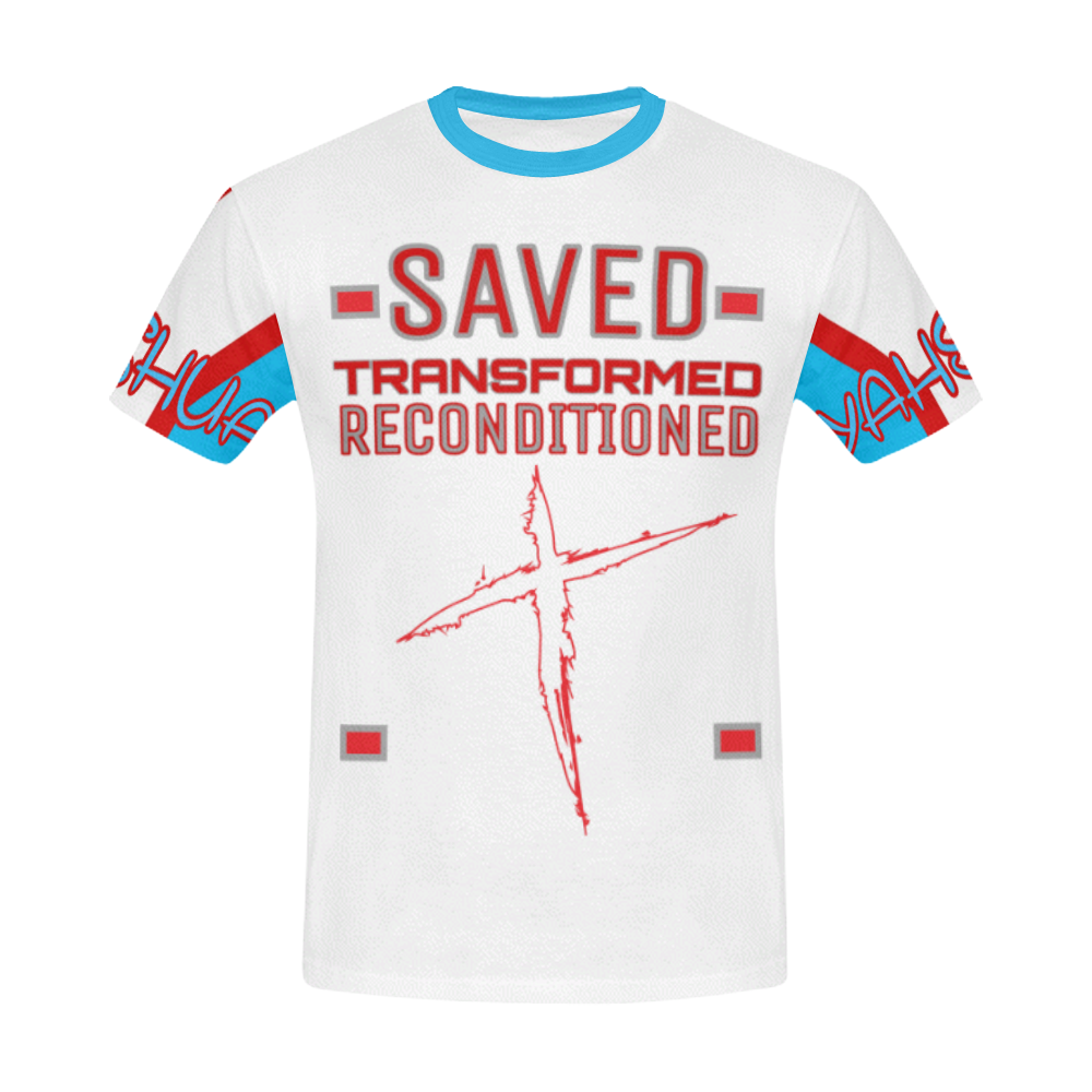 Saved Transformed Tee White All Over Print T-Shirt for Men/Large Size (USA Size) Model T40)