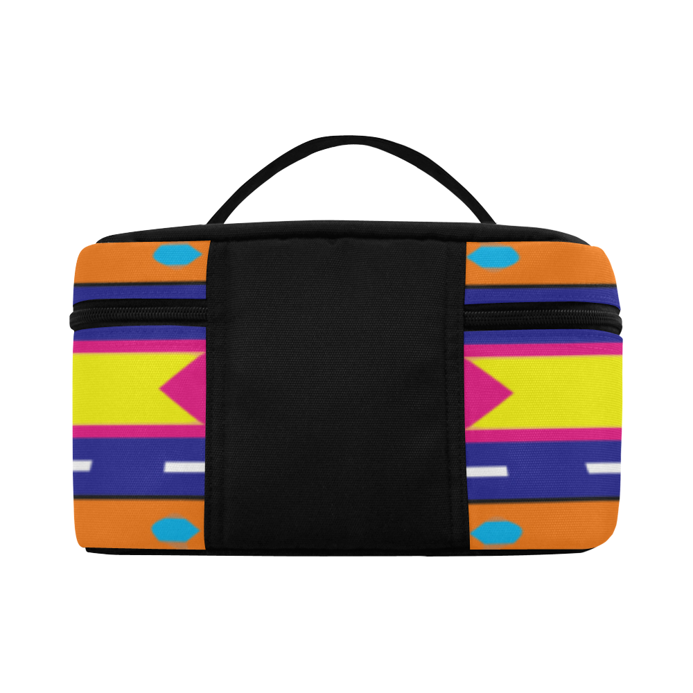 Distorted colorful shapes and stripes Cosmetic Bag/Large (Model 1658)