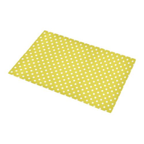 Yellow Polka Dot Bath Rug 16''x 28''