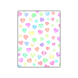 Pastel Hearts Blanket 50"x60"