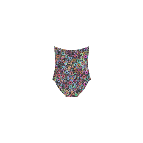 Vivid floral pattern 4181C by FeelGood Strap Swimsuit ( Model S05)
