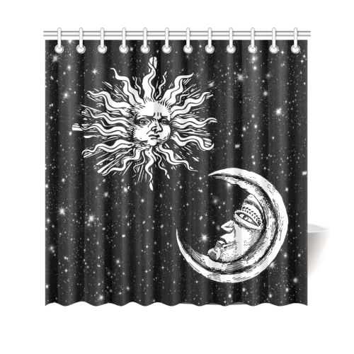 Mystic  Moon and Sun Shower Curtain 69"x70"