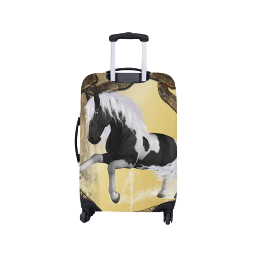 Horse in black and white Luggage Cover/Small 18"-21"