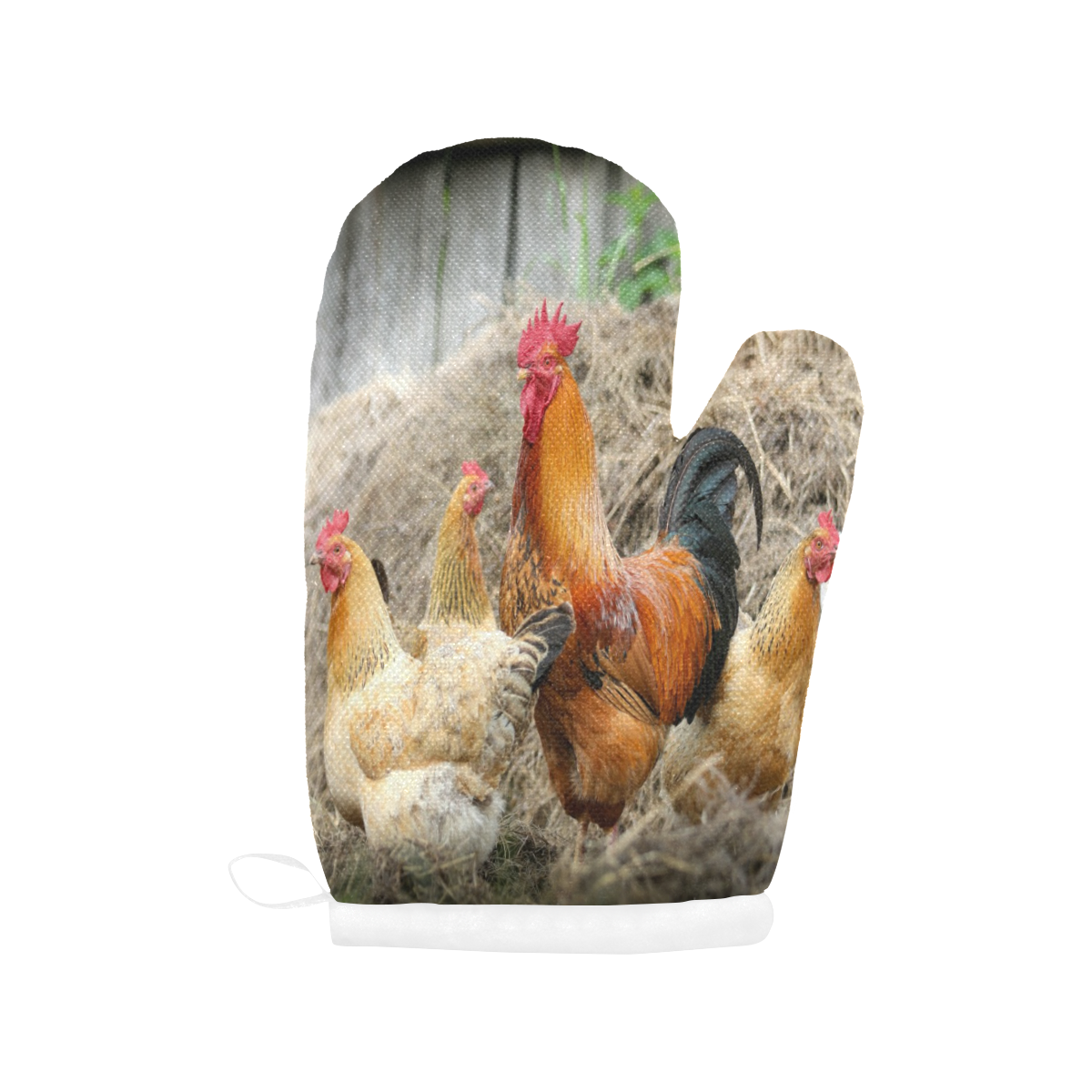 Farmside Roosters Oven Mitt