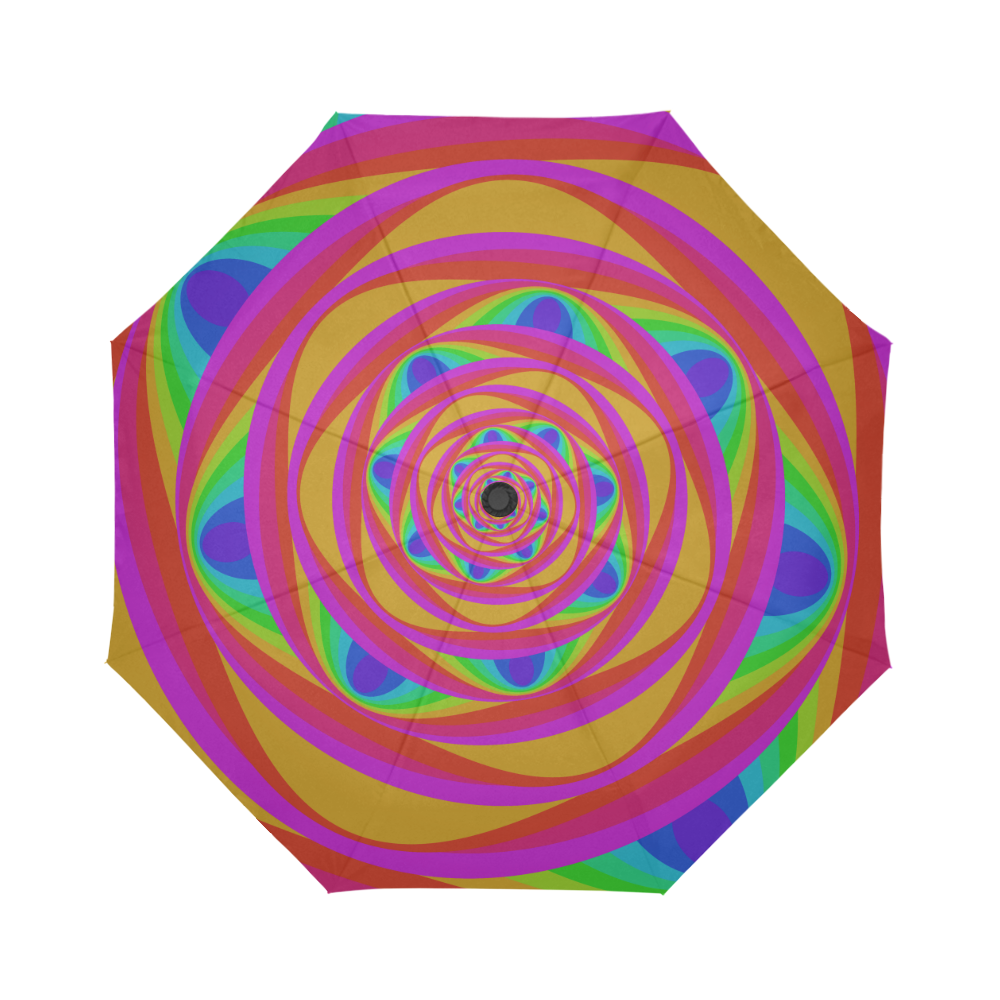 Oval vortex Auto-Foldable Umbrella (Model U04)