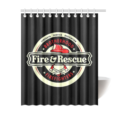 Brotherhood Firefighters Fire And Rescue Shower Curtain 60"x72"