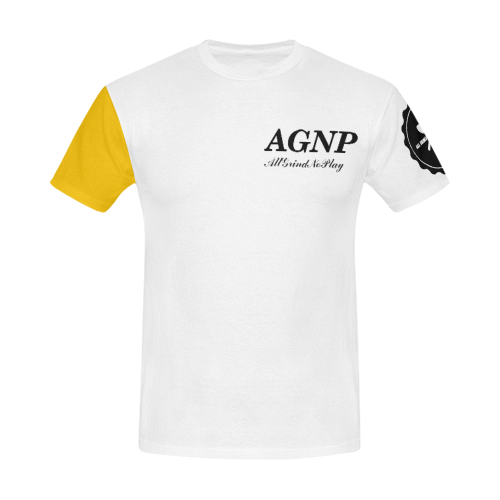 GLD/BLK/WHITE TRI AGNP TEE All Over Print T-Shirt for Men (USA Size) (Model T40)