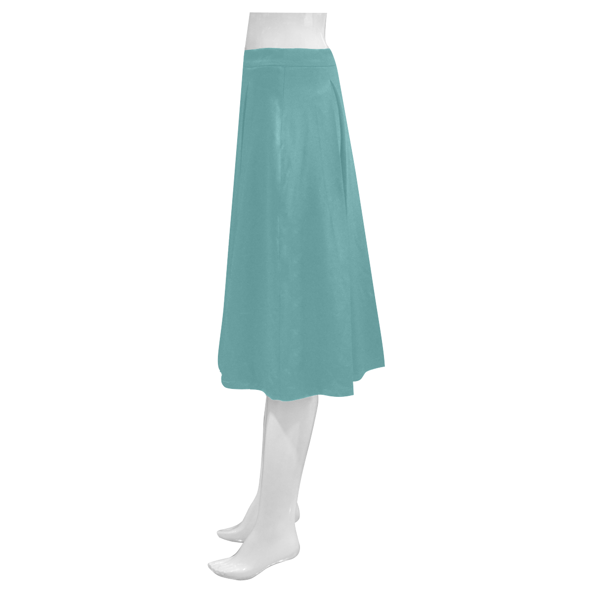 color cadet blue Mnemosyne Women's Crepe Skirt (Model D16)