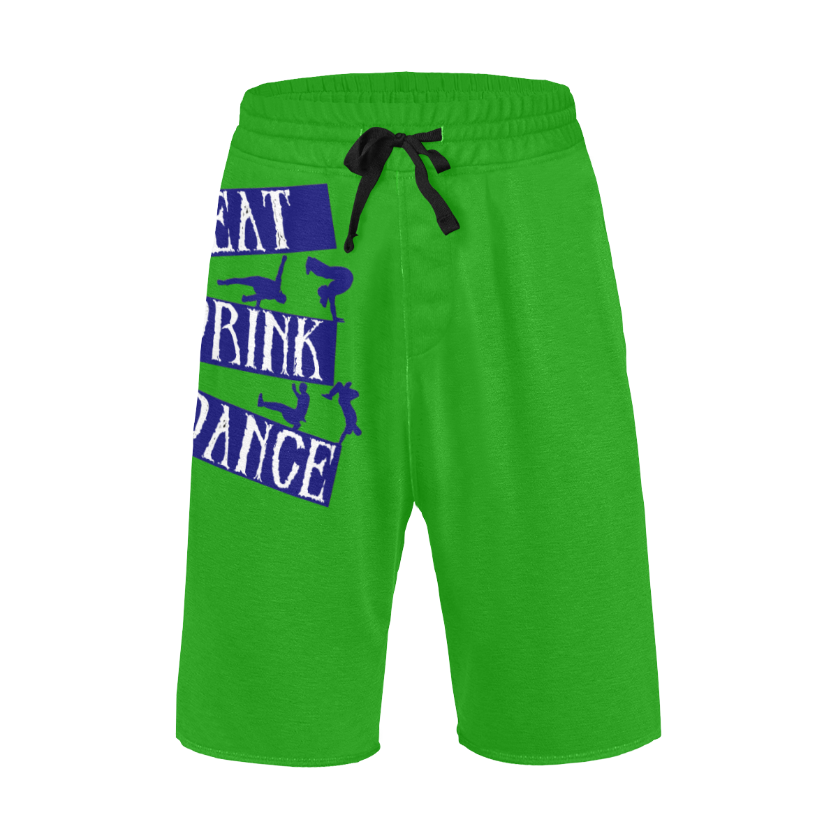 Break Dancing Blue on Green Men's All Over Print Casual Shorts (Model L23)