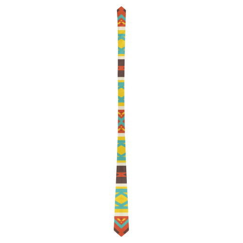 Ovals rhombus and squares Classic Necktie (Two Sides)