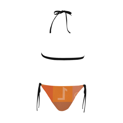 Patern 34 Buckle Front Halter Bikini Swimsuit (Model S08)