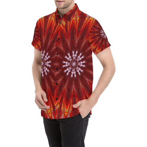 Fiery Lyapunov Men's All Over Print Short Sleeve Shirt (Model T53)