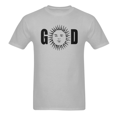 GOD Men Tee Dim Grey Men's T-Shirt in USA Size (Two Sides Printing)