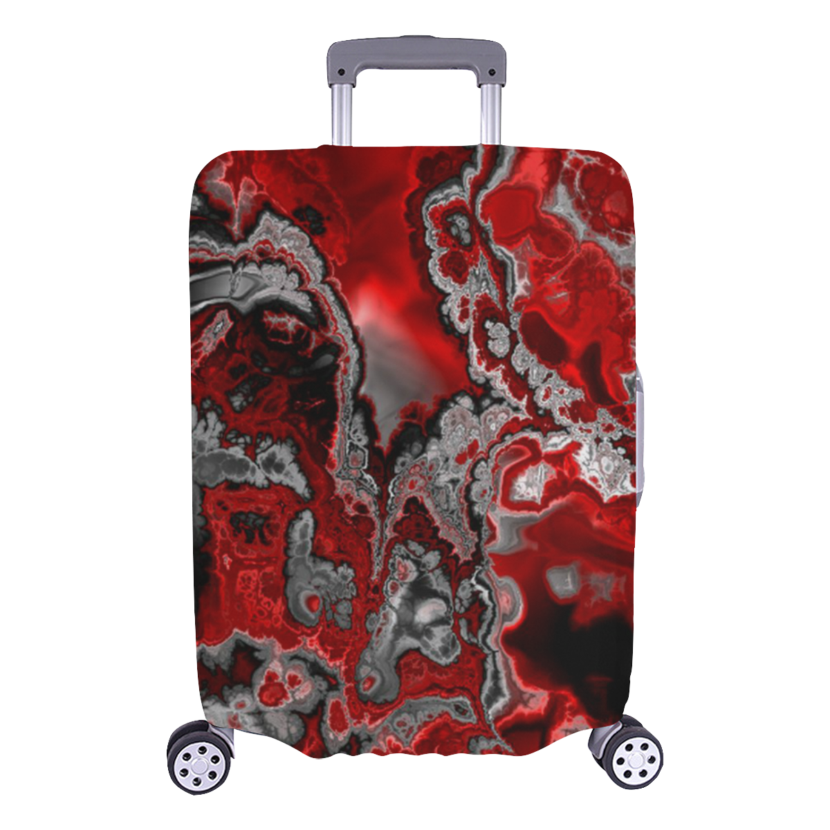 awesome fractal marbled 07 Luggage Cover/Large 26"-28"