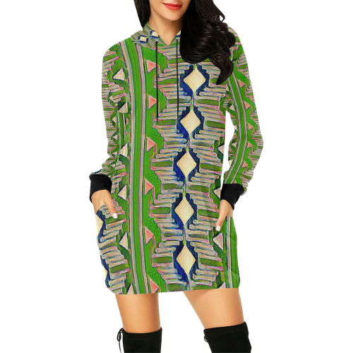 Candle Light3 All Over Print Hoodie Mini Dress (Model H27)