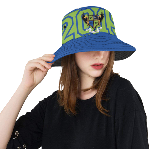 Green and Blue bucket All Over Print Bucket Hat