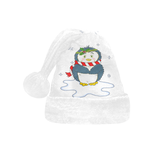 Adorable Christmas Penguin White Santa Hat