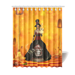 Fantasy women with carousel Shower Curtain 69"x84"
