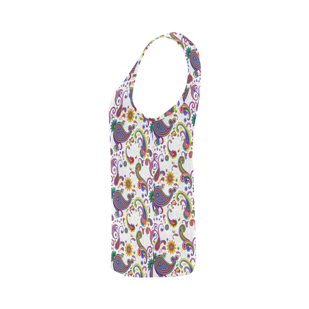 Bright paisley All Over Print Tank Top for Women (Model T43)