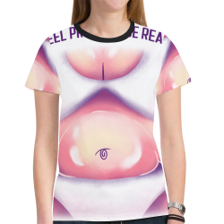 camiseta de mujer con imagen divertida New All Over Print T-shirt for Women (Model T45)