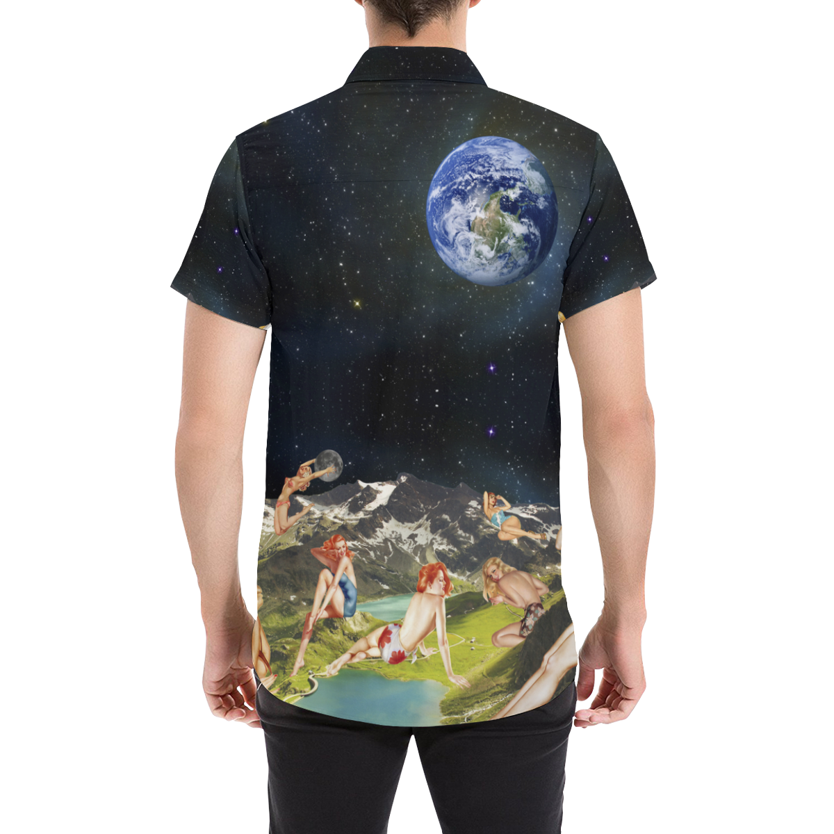 The Secret Planet Men's All Over Print Short Sleeve Shirt (Model T53)