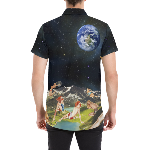 The Secret Planet Men's All Over Print Short Sleeve Shirt (Model T53)