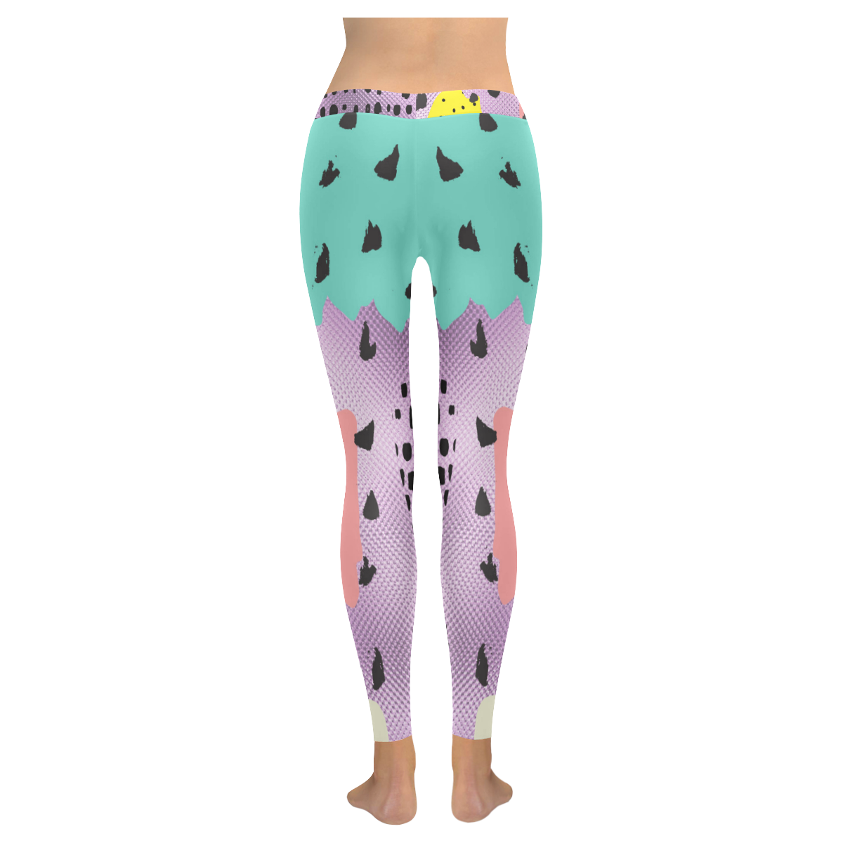 dot pattern Women's Low Rise Leggings (Invisible Stitch) (Model L05)