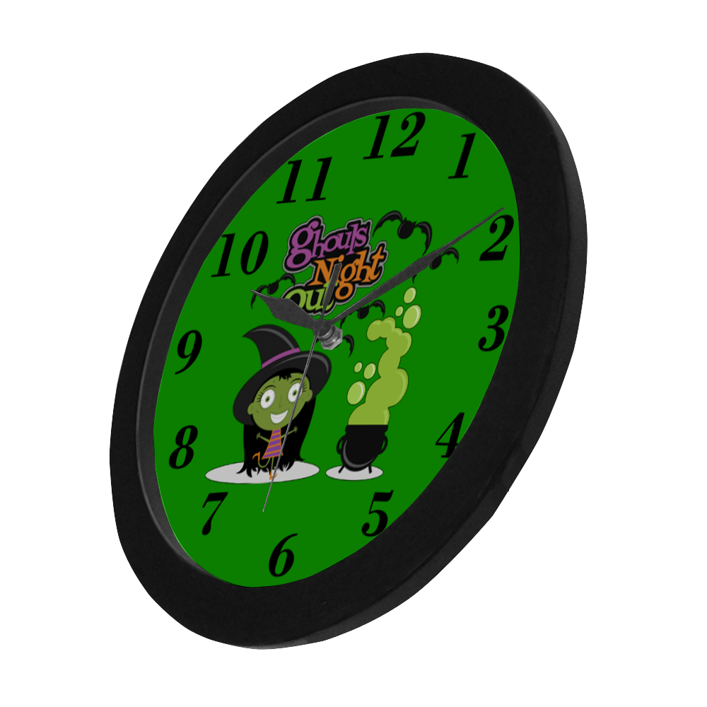 Ghouls Night Out Circular Plastic Wall clock