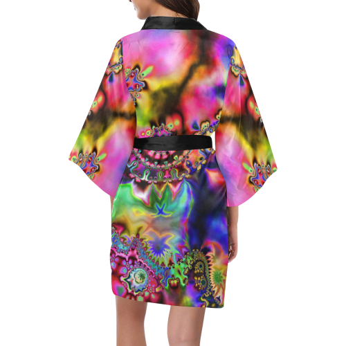 Simple Rainbow Plasma Kimono Robe