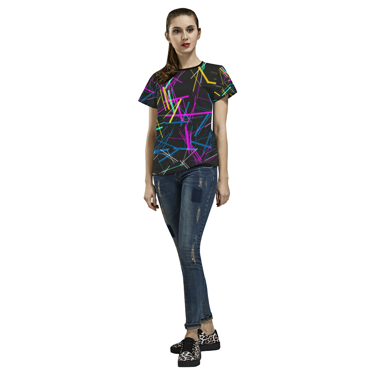 New Pattern factory 1A by JamColors All Over Print T-shirt for Women/Large Size (USA Size) (Model T40)
