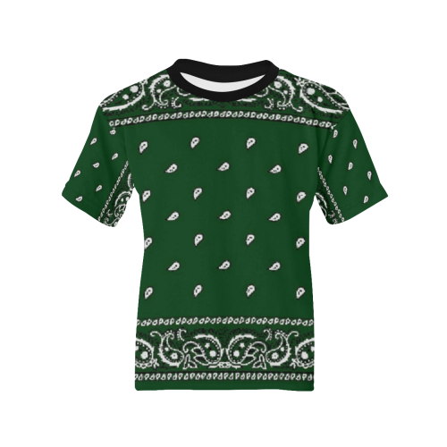 KERCHIEF PATTERN GREEN Kids' All Over Print T-shirt (Model T65)