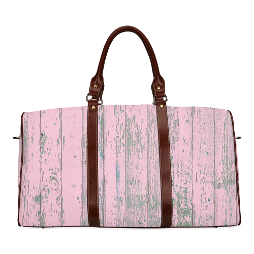 old pink wood wall Waterproof Travel Bag/Small (Model 1639)