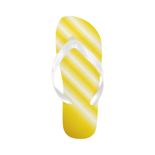 Yellow Sunbeams Stripes Flip Flops for Men/Women (Model 040)