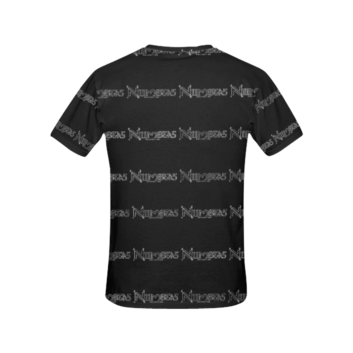 NUMBERS Collection Mini Logos Black All Over Print T-Shirt for Women (USA Size) (Model T40)