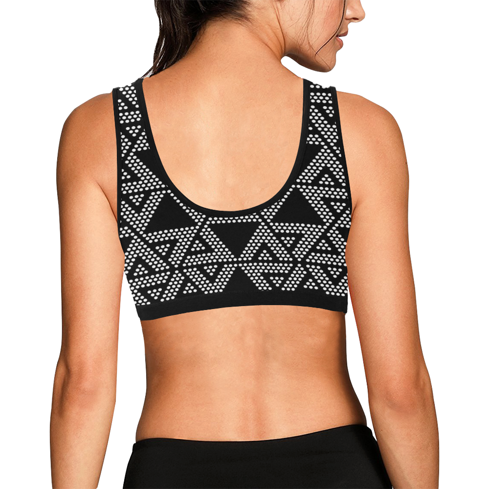 Polka Dots Party Women's All Over Print Sports Bra (Model T52)