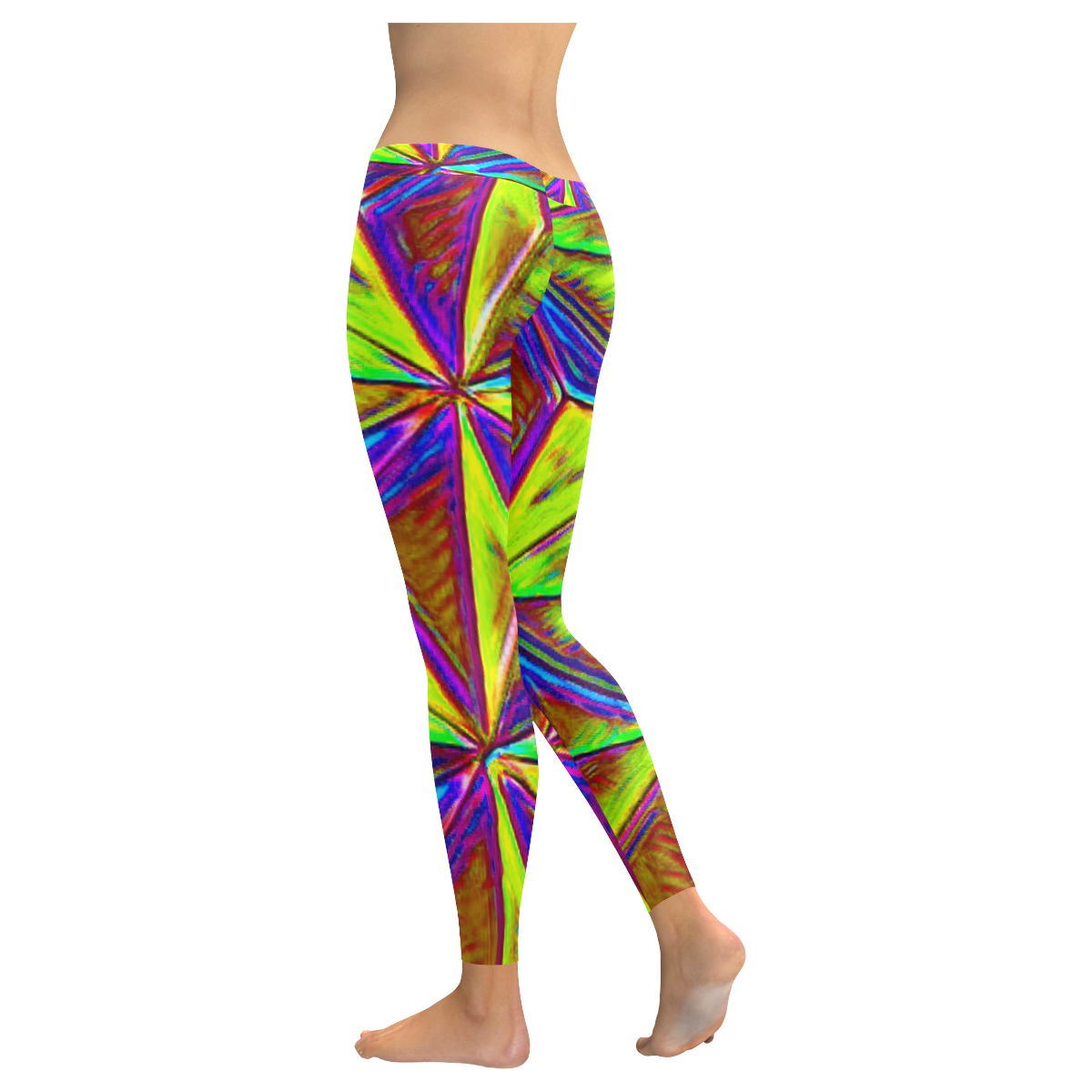 Vivid Life 1C  by JamColors Women's Low Rise Leggings (Invisible Stitch) (Model L05)