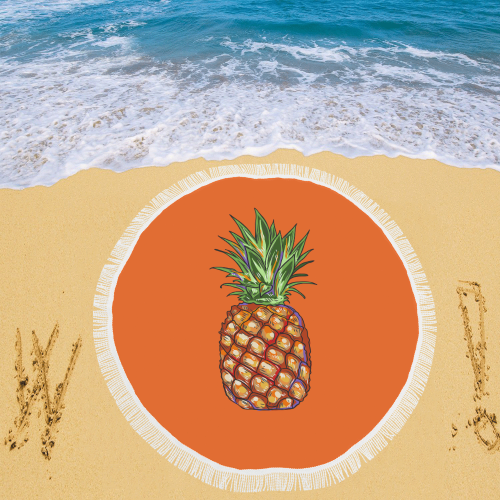Pineapple Circular Beach Shawl 59"x 59"