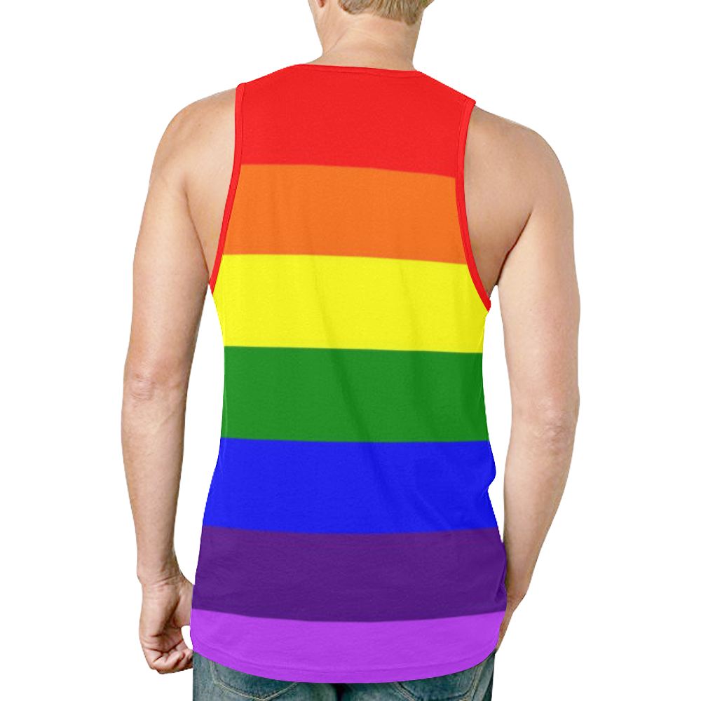 Rainbow Flag (Gay Pride - LGBTQIA+) New All Over Print Tank Top for Men (Model T46)