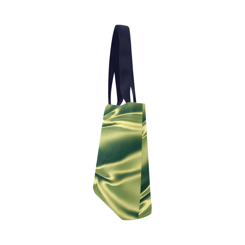 Green satin 3D texture Canvas Tote Bag (Model 1657)