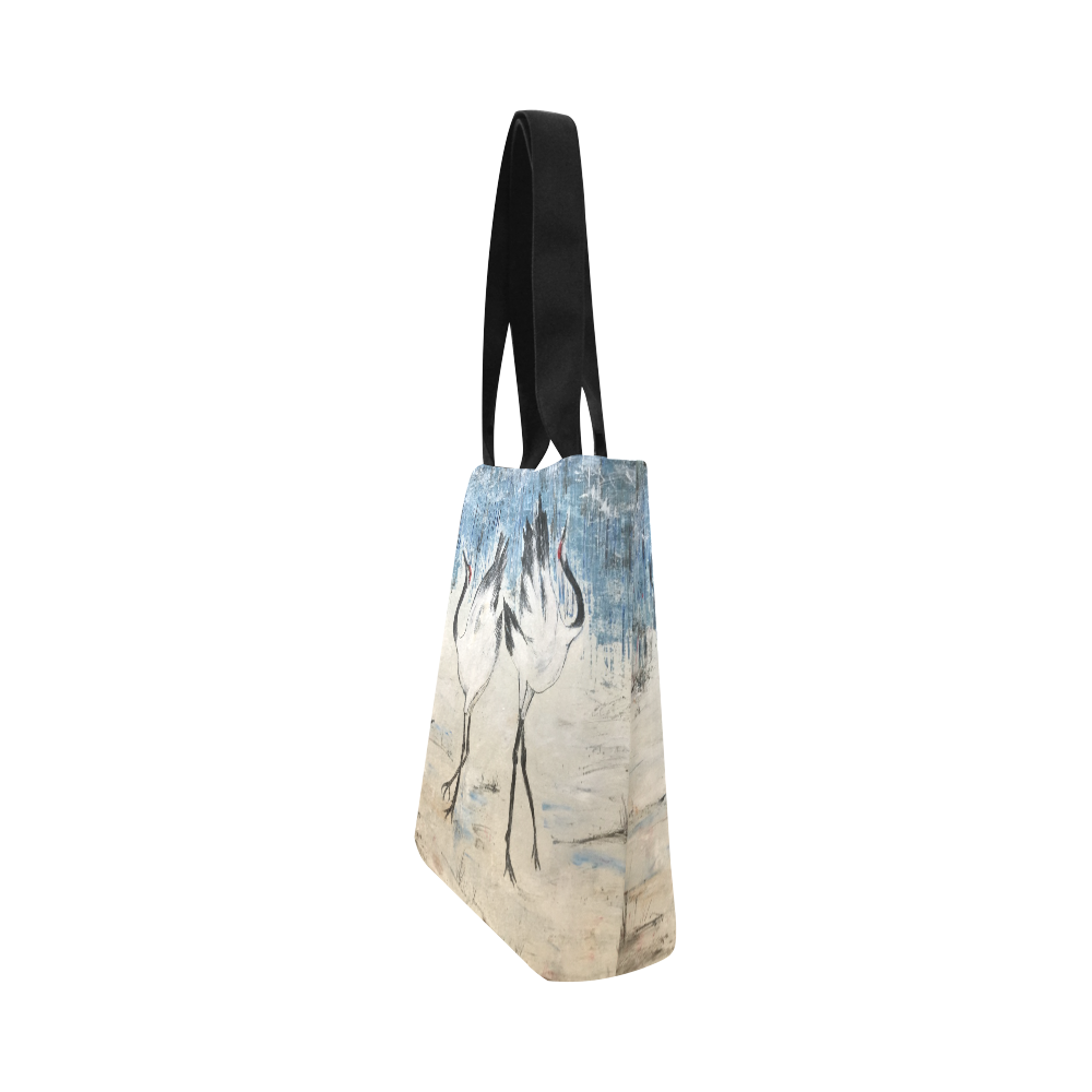 Red Crowned Crane Tote bag purse Canvas Tote Bag (Model 1657)