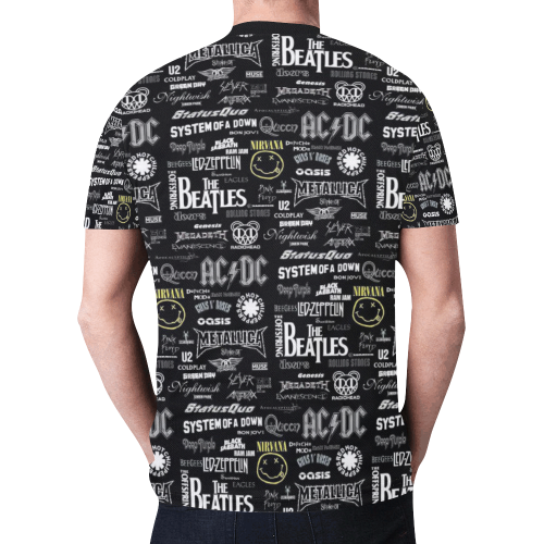 Band Logo Pattern New All Over Print T-shirt for Men (Model T45)