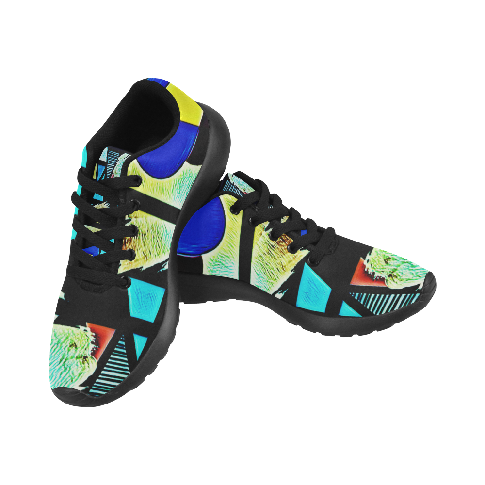 Colorful Geometric Shapes Design By Me by Doris Clay-Kersey Women’s Running Shoes (Model 020)